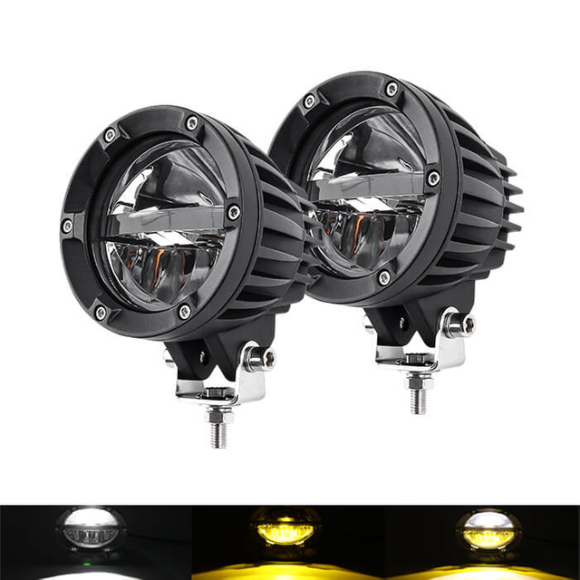 イーグルシリーズ®ハート型イエロー/ホワイト統合LED車両用補助ライト、オートバイJG-1000Z